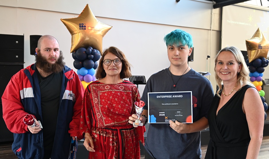 Enterprise Award given to two students presented by Clair Britton and Leanne Clarke